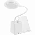 Лампа с органайзером и беспроводной зарядкой WRITELIGHT, VER. 2, белая