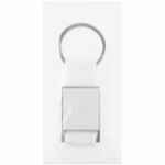 Брелок STROPP с тканевой вставкой, белый