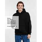 Худи оверсайз унисекс GO EASY, черное, размер S