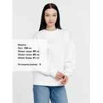 Свитшот оверсайз унисекс TRUE SELF, молочно-белый, размер M