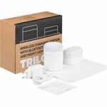 Станция беспроводной зарядки с колонкой и ночником TRILOGY, белая