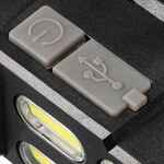 Налобный фонарик аккумуляторный ALNES, черный