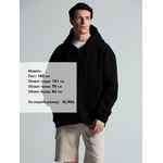 Толстовка унисекс оверсайз ZIPPY, черная, размер XS/S