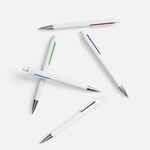 Ручка шариковая DOMINANTA, белая с зеленым