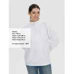 Свитшот на молнии из бифлекса MORFISS, белый, размер XS/S