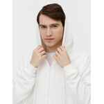 Толстовка унисекс оверсайз на молнии ZIPPY TERRY, белая, размер XS/S