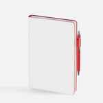 Ежедневник WHITE SHALL, недатированный, бело-красный