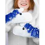 Варежки «Игогошки», с синей гривой