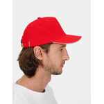 Бейсболка CLASSIC 2.0, красная с белым кантом