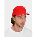 Бейсболка CLASSIC 2.0, красная с белым кантом