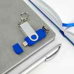 Флешка TRIO TWIST, синяя, 32 Гб