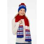 Шарф HAPPY VIEW, красный с синим