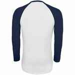 Футболка мужская с длинным рукавом FUNKY LSL белая с темно-синим, размер 3XL