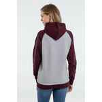 Толстовка унисекс SEATTLE серый меланж/бордовый, размер M