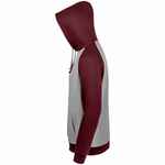 Толстовка унисекс SEATTLE серый меланж/бордовый, размер M