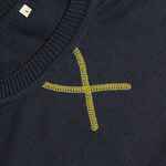 Джемпер STITCH с контрастной отделкой, синий с зеленым, размер S