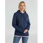 Толстовка с капюшоном унисекс HOODIE, синий меланж, размер S
