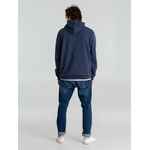 Толстовка с капюшоном унисекс HOODIE, синий меланж, размер S