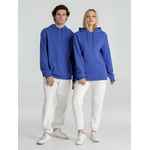 Толстовка с капюшоном унисекс HOODIE, ярко-синий меланж, размер XS