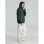 Толстовка с капюшоном унисекс HOODIE, темно-зеленый меланж, размер XS