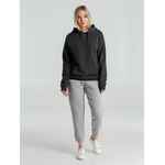 Толстовка с капюшоном унисекс HOODIE, серый меланж (антрацит), размер XS