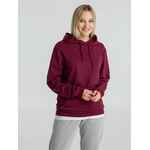 Толстовка с капюшоном унисекс HOODIE, бордовая, размер XS