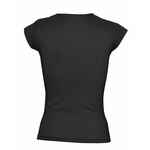 Футболка женская с оригинальным V-обр. вырезом MINT 170, черная, размер L