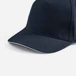 Бейсболка LONG BEACH, темно-синяя с белым