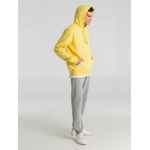 Толстовка с капюшоном унисекс KING, желтая, размер S