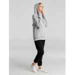 Толстовка с капюшоном унисекс KING, серый меланж, размер XS