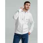 Толстовка на молнии с капюшоном унисекс KING, белая, размер XS