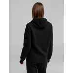 Толстовка на молнии с капюшоном унисекс KING, черная, размер XS