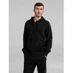 Толстовка на молнии с капюшоном унисекс KING, черная, размер XS