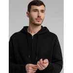 Толстовка на молнии с капюшоном унисекс KING, черная, размер XS