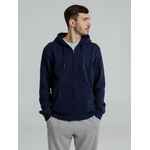 Толстовка на молнии с капюшоном унисекс KING, темно-синяя, размер XS