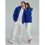 Толстовка на молнии с капюшоном унисекс KING, ярко-синяя, размер XS