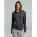 Толстовка на молнии с капюшоном унисекс KING, темно-серая, размер XS