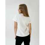 Футболка детская T-BOLKA KIDS, белая (теплый оттенок), 12 лет