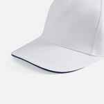 Бейсболка LONG BEACH, белая с темно-синим