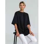 Футболка оверсайз «Чистая соль», черная, размер XS/S (44-46)