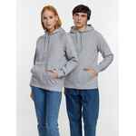 Толстовка унисекс STELLAR, серый меланж, размер XS