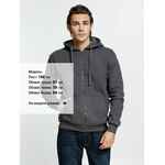 Толстовка на молнии с капюшоном SIVERGA HEAVY 2.0, темно-серая (графит), размер XS