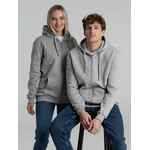 Толстовка на молнии с капюшоном SIVERGA HEAVY 2.0, серый меланж, размер XS