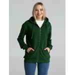 Толстовка на молнии с капюшоном SIVERGA HEAVY 2.0, темно-зеленая, размер XS