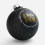 Елочный шар FINERY MATT, 8 см, матовый черный