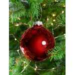Елочный шар FINERY GLOSS, 10 см, глянцевый красный