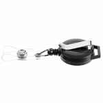 Ретрактор ATTACH NEW с ушком под ленту, черный