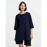 Футболка унисекс оверсайз CROSSTOWN, темно-синяя, размер S