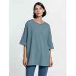 Футболка унисекс оверсайз CROSSTOWN, серо-зеленая, размер S