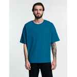 Футболка унисекс оверсайз CROSSTOWN, бирюзовая (морская волна), размер M